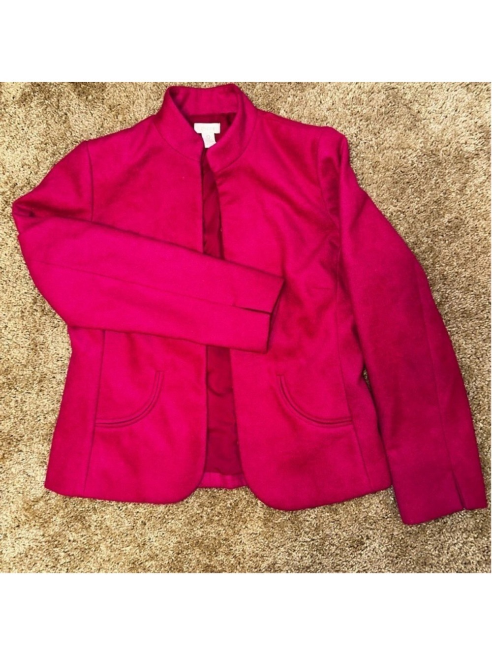 Chico's Fuchsia Pink Jacket Coat Size 0
